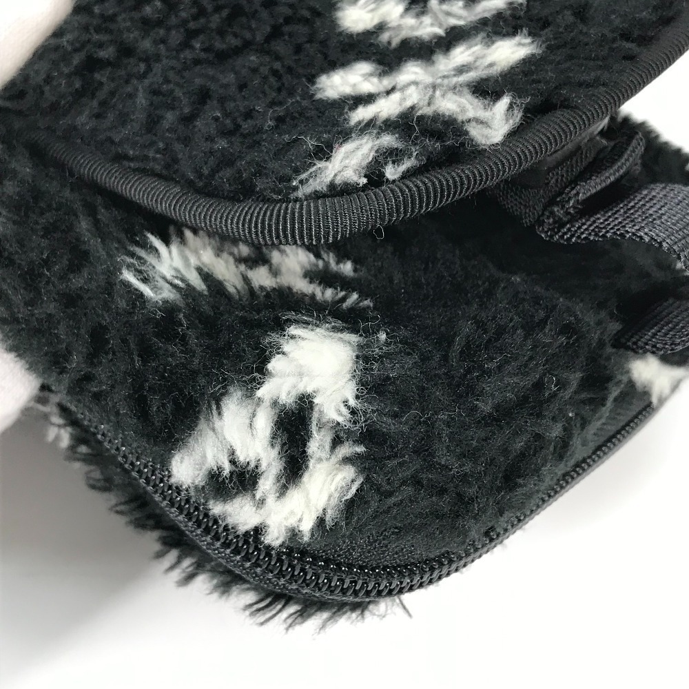 BALENCIAGA Fluffy Explorer Crossbody Bag Pochette Shoulder Fur Black - Picture 7 of 9